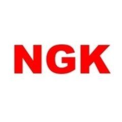 Logo NGK rosso su sfondo bianco