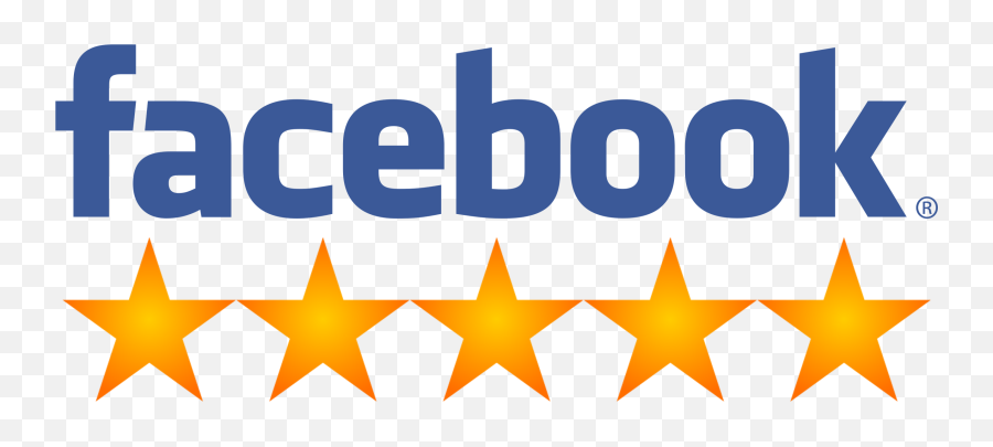 The facebook logo is blue on a white background.