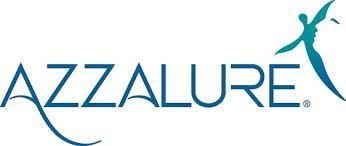 Azzalure logo in blue with a stylized figure above the wordmark