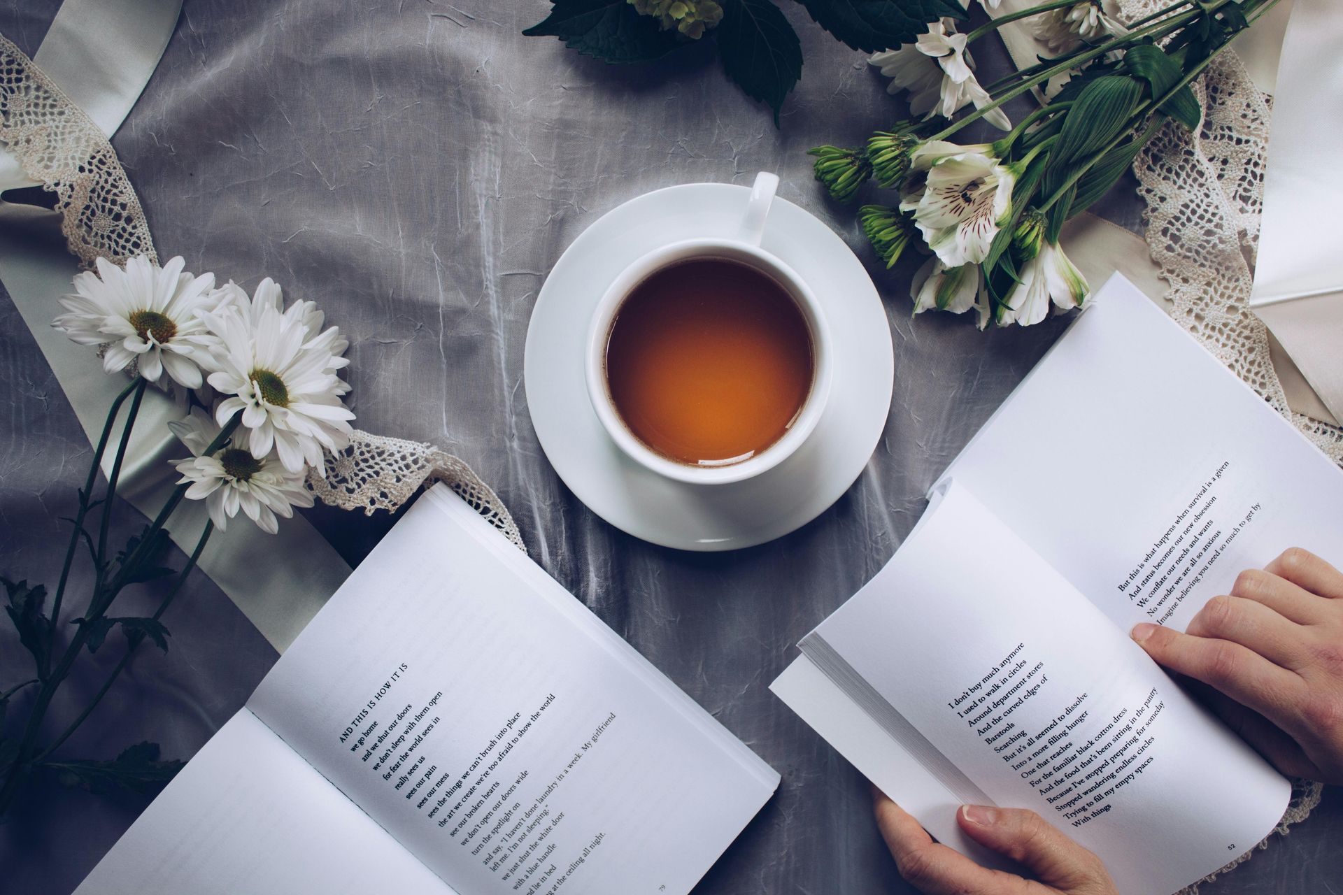 books and coffee