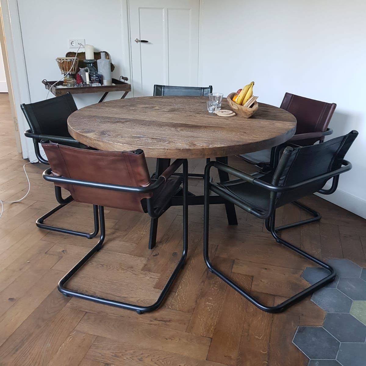 Houten tafelblad oud en gerookt eiken op maat