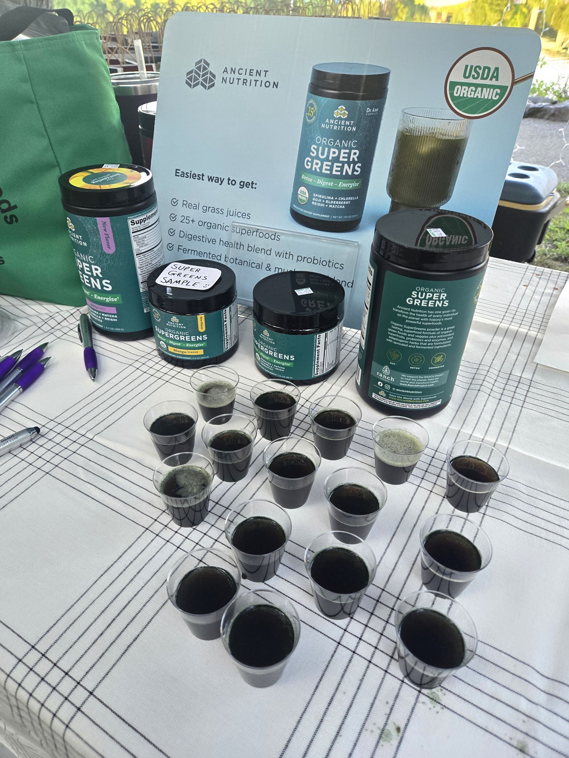 A table displays containers of 
