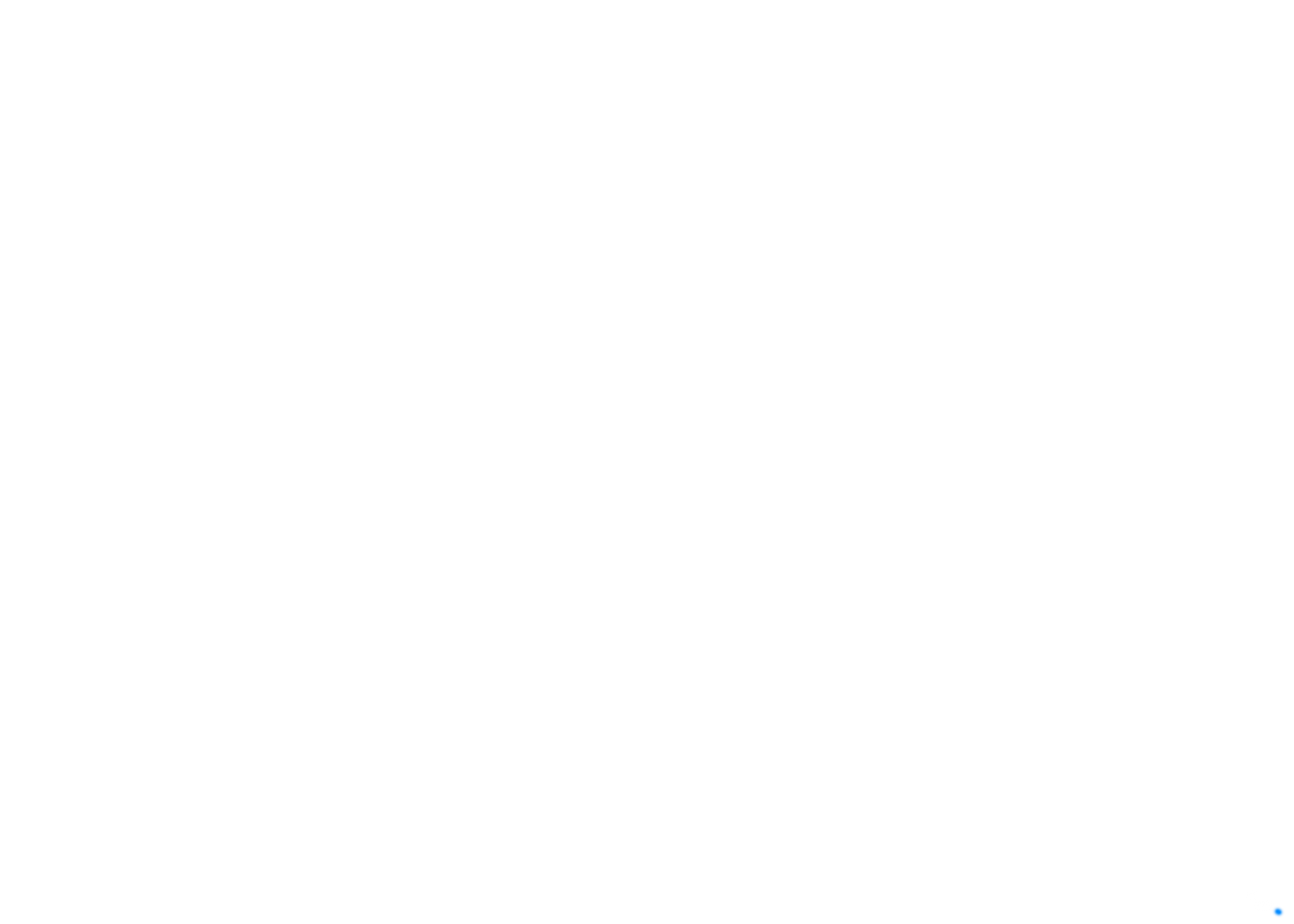 Blank white screen with a tiny blue dot in the lower-right corner.