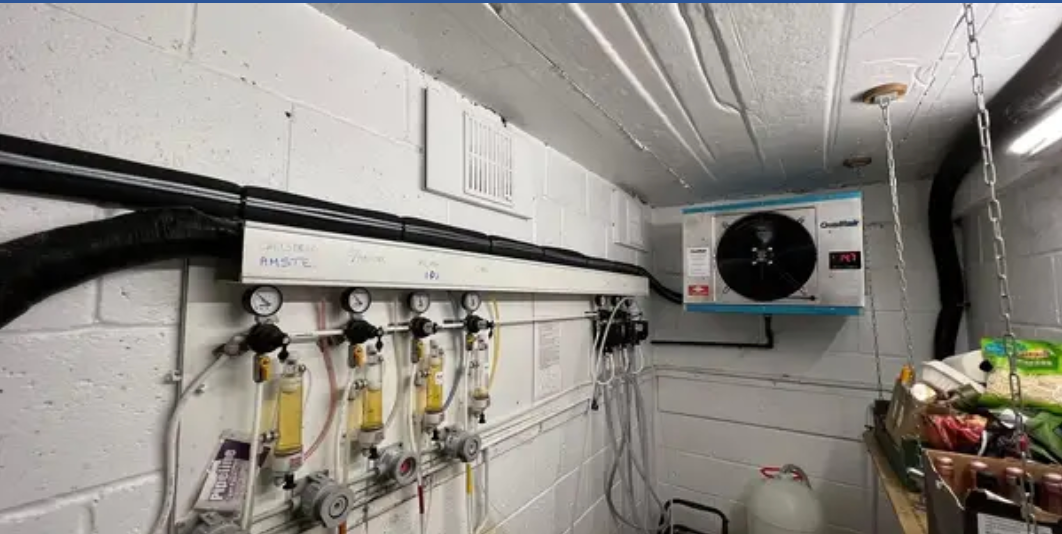 Qualitair cellar cooler indoor evaporator.