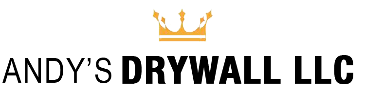 Andy's Drywall logo with a golden crown above the company name in black letters.