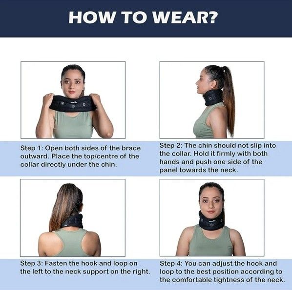 Sunrise Hospital, Patient-143, stock photo showing the correct way to wear a neck brace