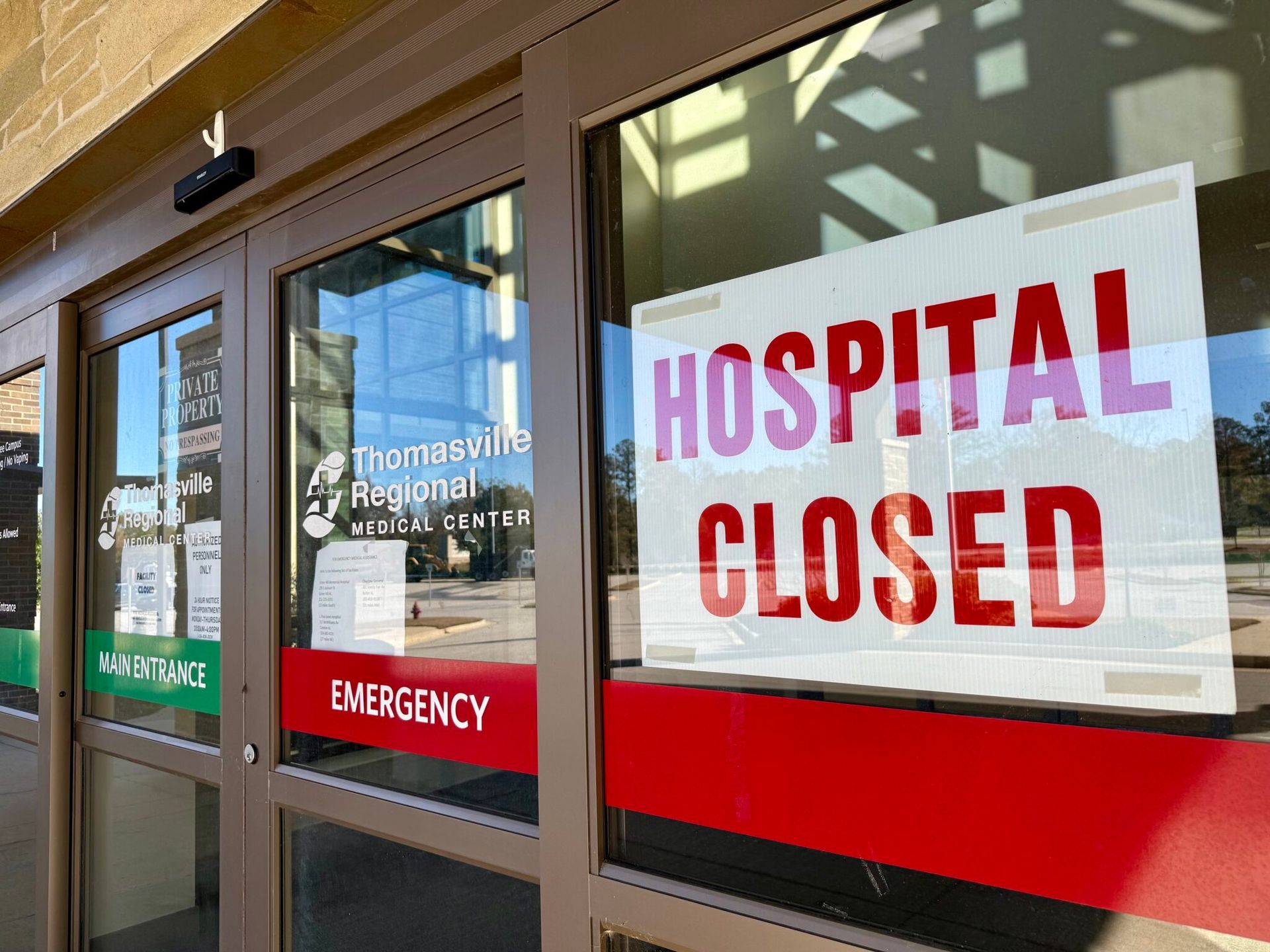 Sunrise Hospital, Patient-339, stock photo of a sign showing another hospital that closed. Sunrise Hospital, Patient-339, stock photo of a sign showing another hospital that closed.