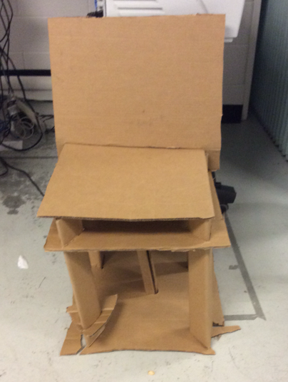 Sunrise Hospital, Patient-345, stock photo of a cardboard chair. Sunrise Hospital, Patient-345, stock photo of a cardboard chair.