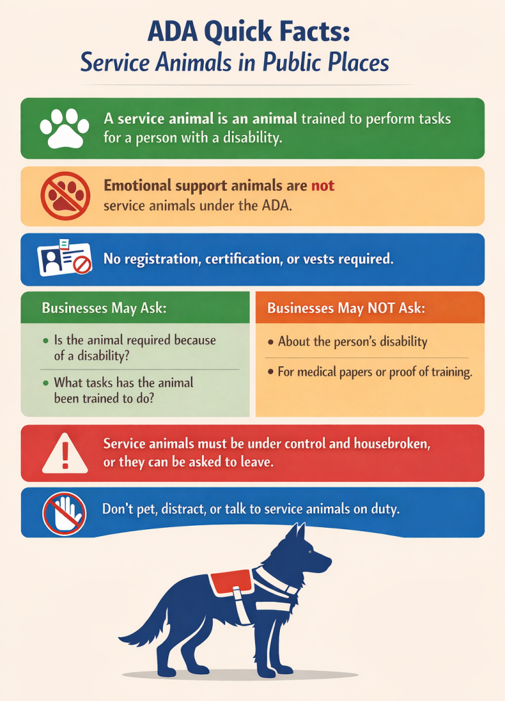 Sunrise Hospital, Patient-380, would not allow a service dog. Read the ADA laws about service animals. Sunrise Hospital, Patient-380, would not allow a service dog. Read the ADA laws about service animals.
