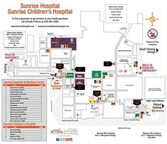 Sunrise Hospital_campus map