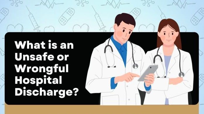 Sunrise Hospital. Patient-11, stock photo about unsafe discharge of a patient