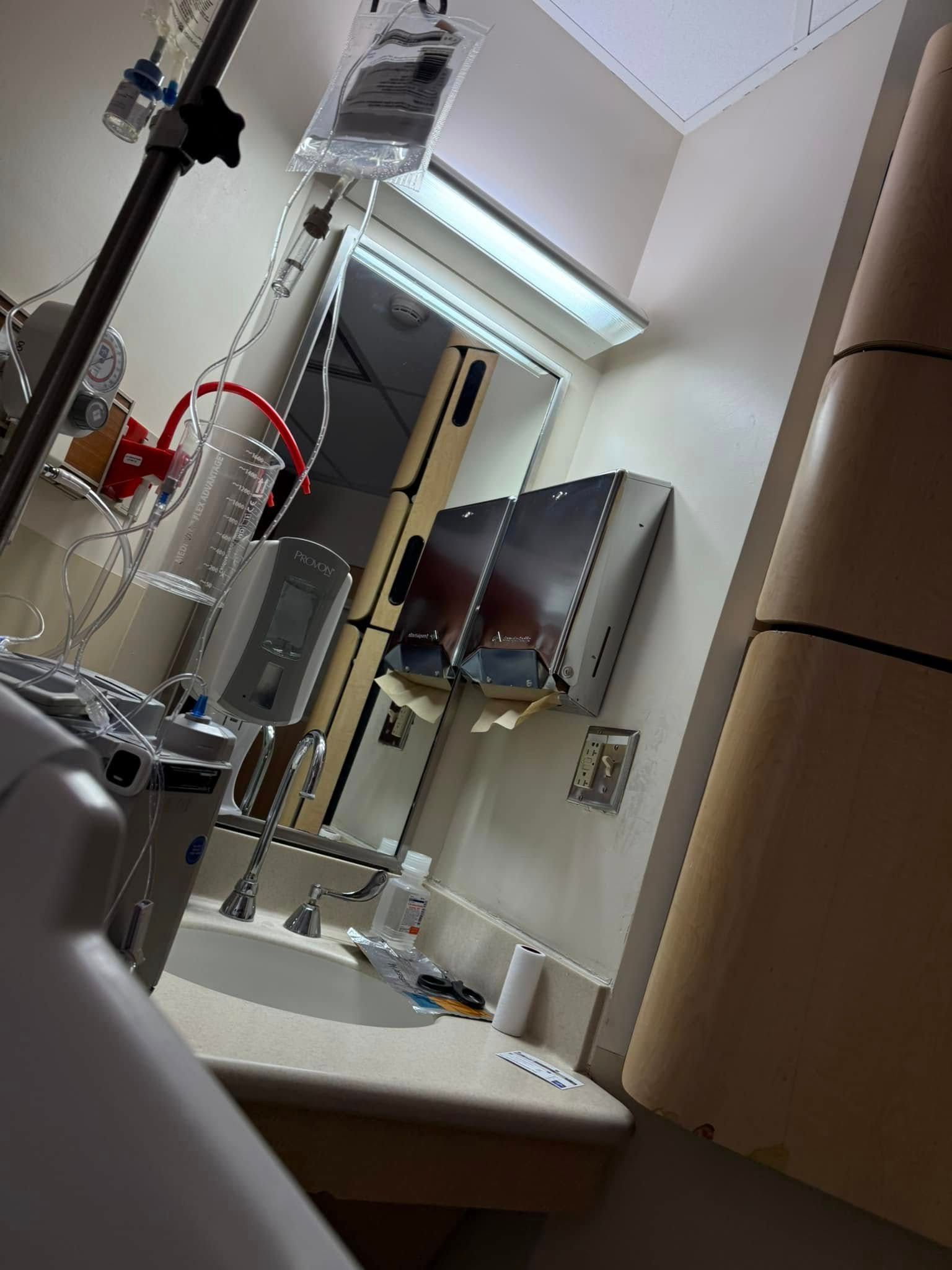 Another tiny patient room at Sunrise Hospital, picture taken on 11-30-2024