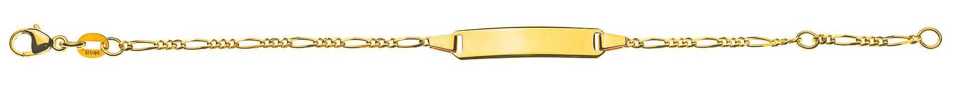 Collier en or avec un pendentif central fin et allongé et des maillons de chaîne sur fond blanc