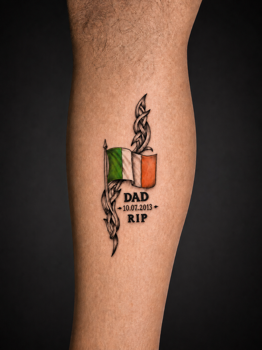 Colour Ireland tribal Tattoo by Thomas at HD Ink Tattoo, Bathgate, West Lothian.