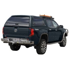A Black Volkswagen Amarok With a Canopy on Top of It — TJM Dubbo In Dubbo, NSW