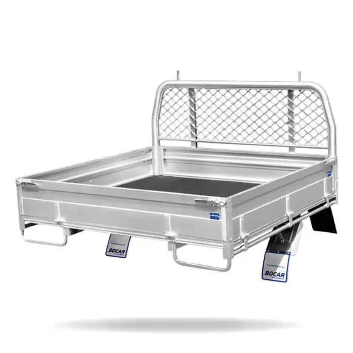 A Truck Bed With a Mesh Headrest and a Tray on a White Background — TJM Dubbo In Dubbo, NSW