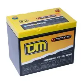 A Yellow and Black Battery With the Word Revolution on It — TJM Dubbo In Dubbo, NSW
