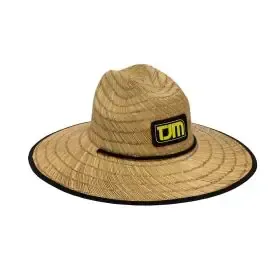 A Straw Hat With a Yellow Logo on It on a White Background — TJM Dubbo In Dubbo, NSW