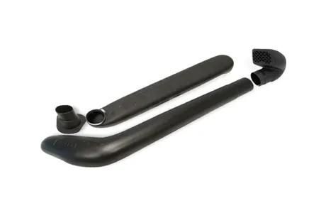 A Pair Of Black Exhaust Pipes On A White Background — TJM Dubbo In Bourke, NSW