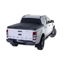 The Back of a White Ford Ranger Truck With a Black Bed Cover — TJM Dubbo In Dubbo, NSW