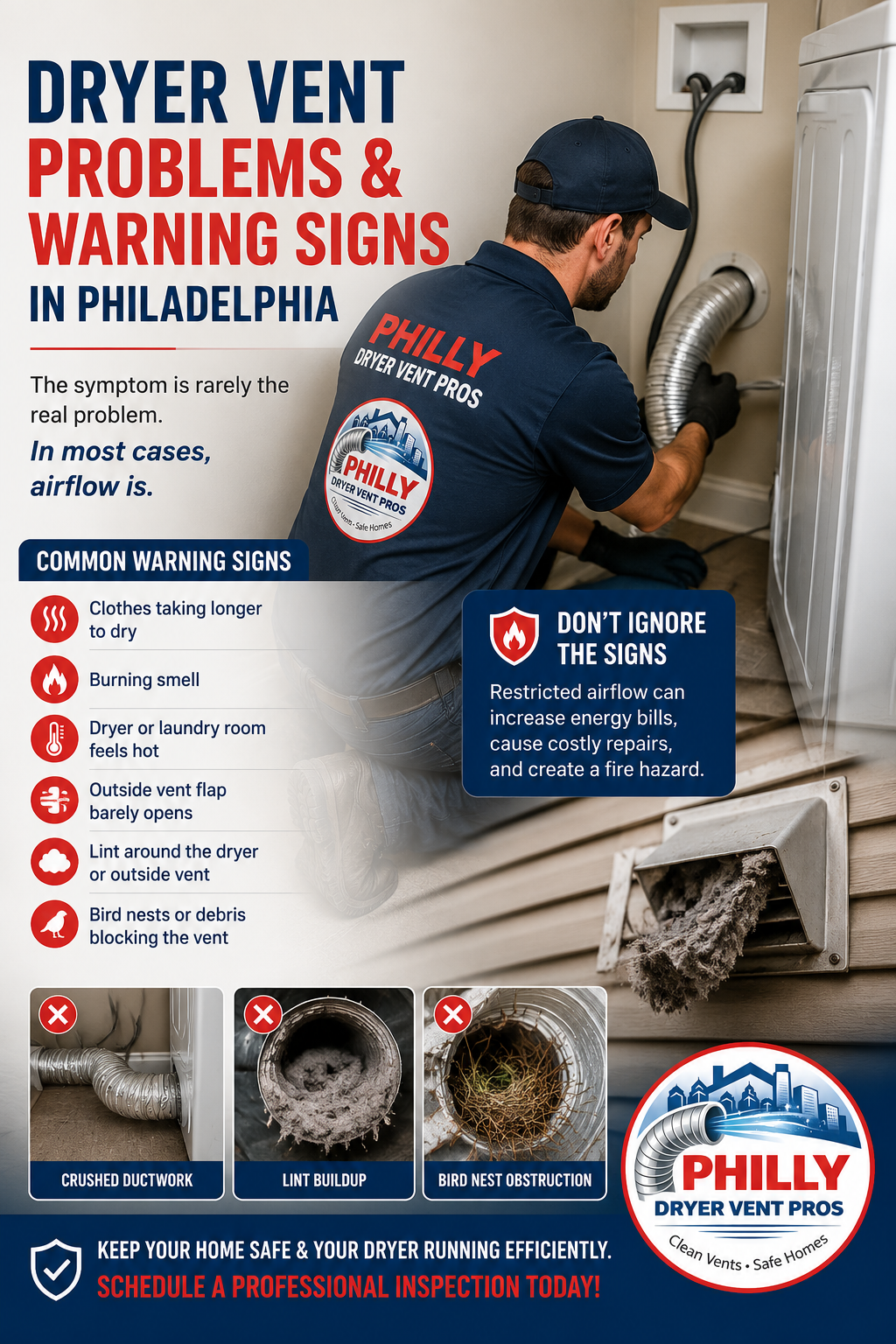 Dryer Vent Problems & Solutions Philadelphia + suburbs