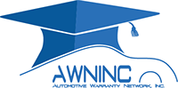 A logo for awning automotive warranty network