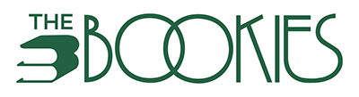 A green logo for the 3 books with a white background
