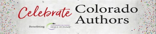A sign that says celebrate colorado authors on it