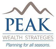 The logo for peak wealth strategies planning for all seasons.