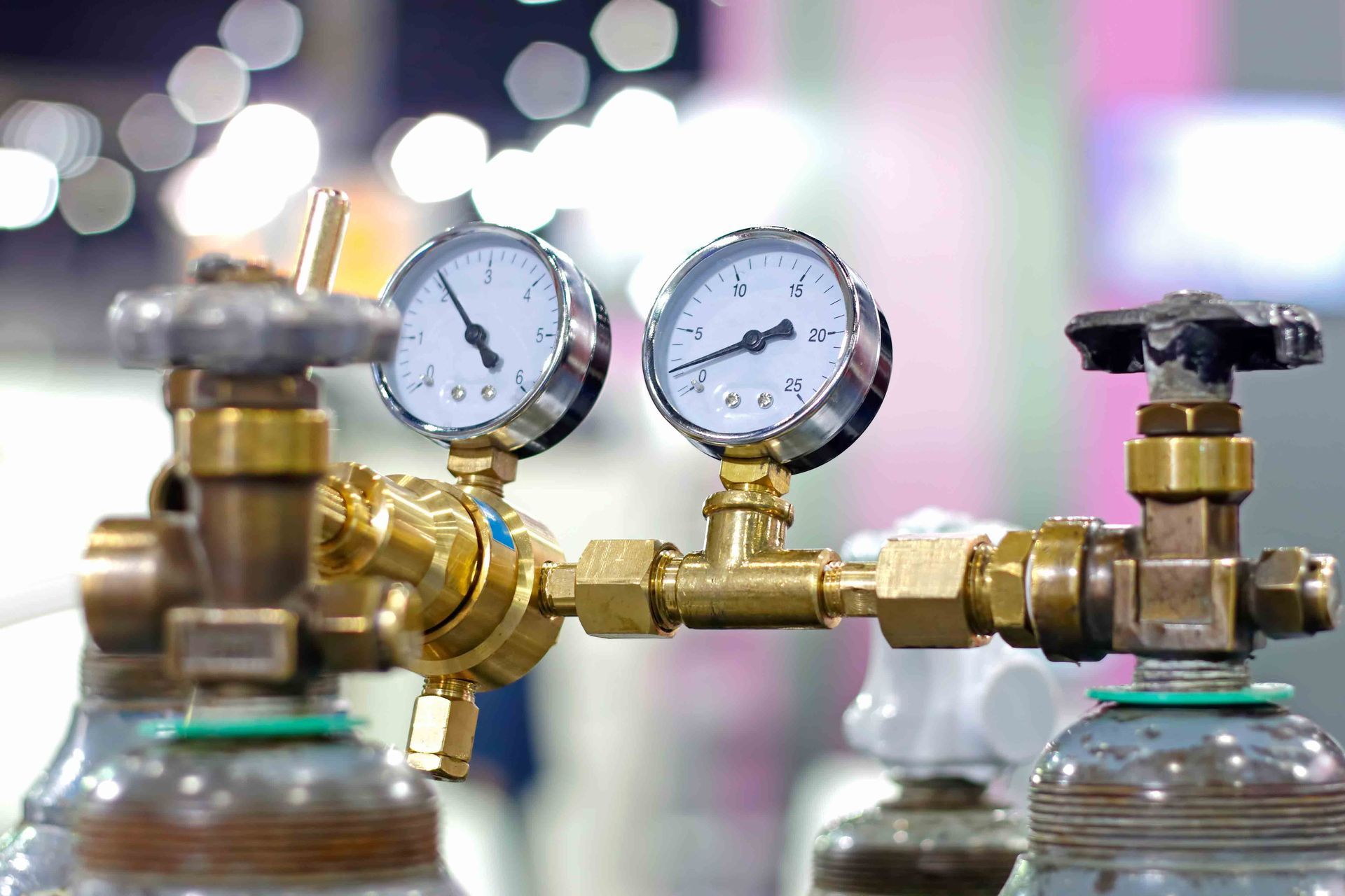 A Close Up Of A Gas Cylinder With Gauges Attached To It — Rome, GA — Crider Plumbing Co

