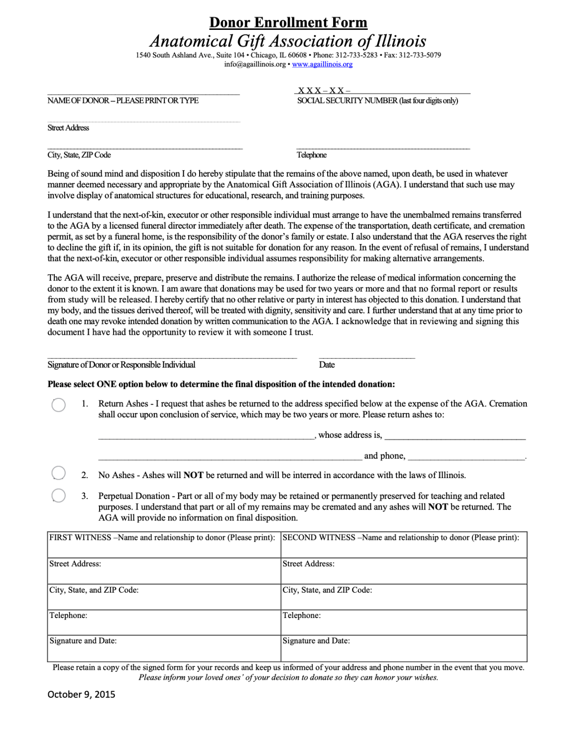 Drake Endorses Inc. certificate form with dense text and signature fields on a white page