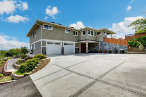 New concrete driveway repair in Cheyenne