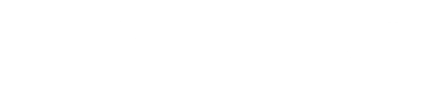 Mostly white horizontal banner with a thin black line across the center and small blue gradient corners