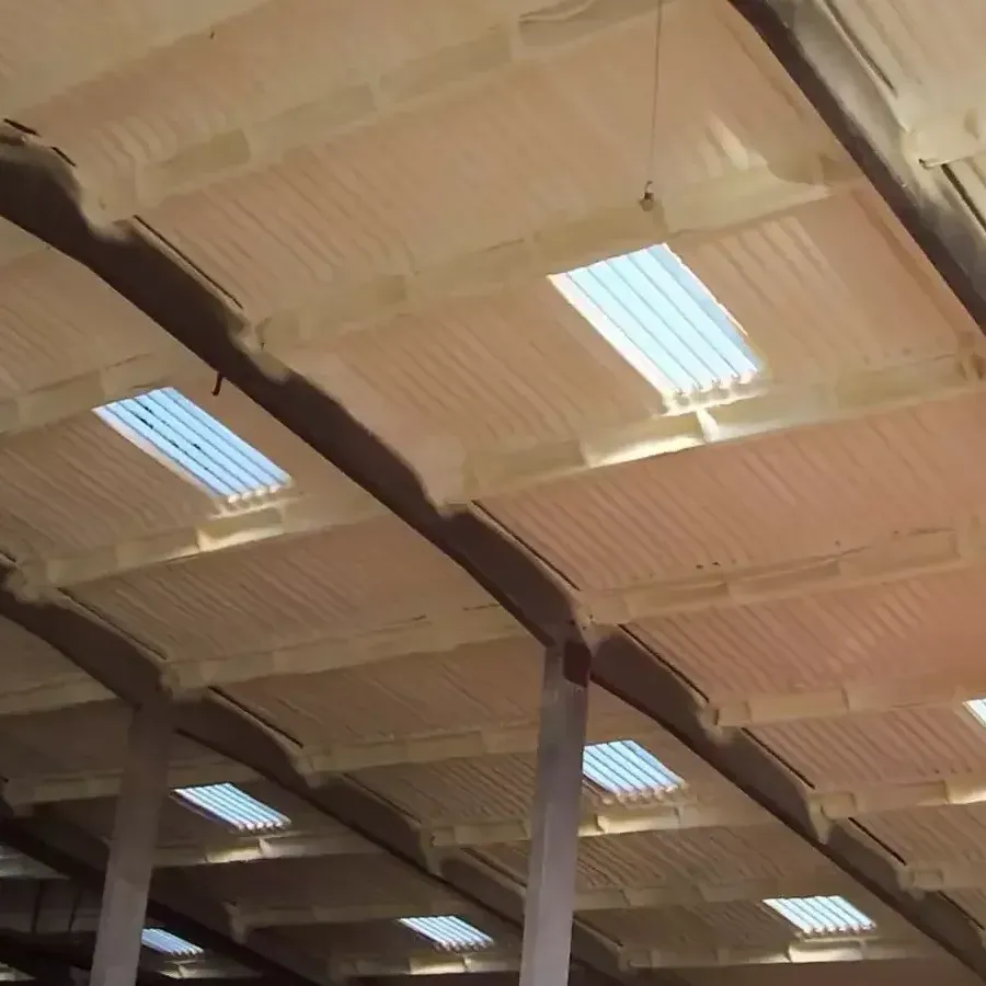 A ceiling with a lot of lights on it