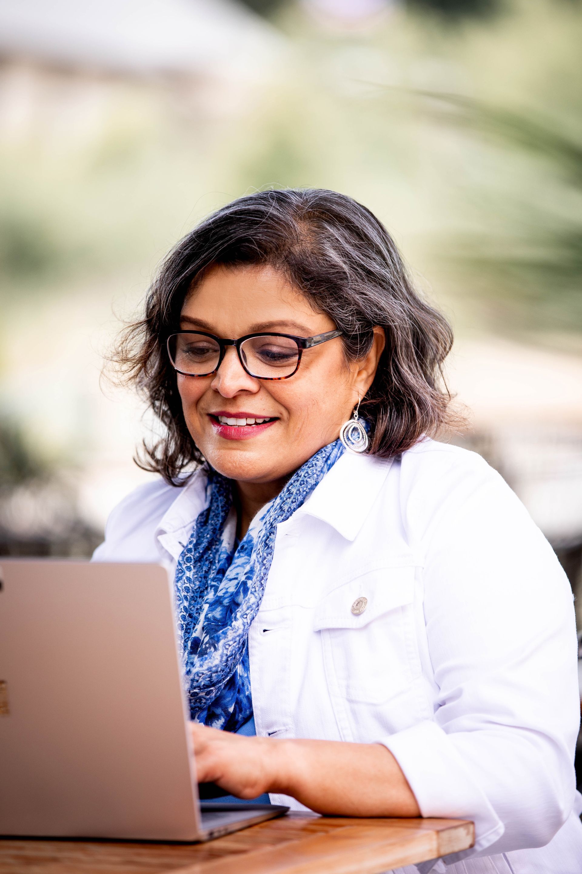 Vidya on Laptop