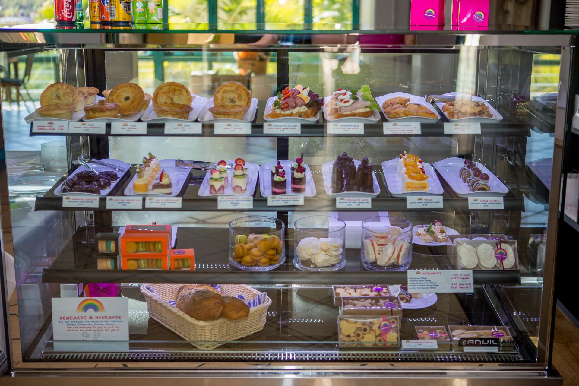 Takeaway Food Cabinet— My Rainbow Bakery, Cafe & Catering in Cannonvale, QLD