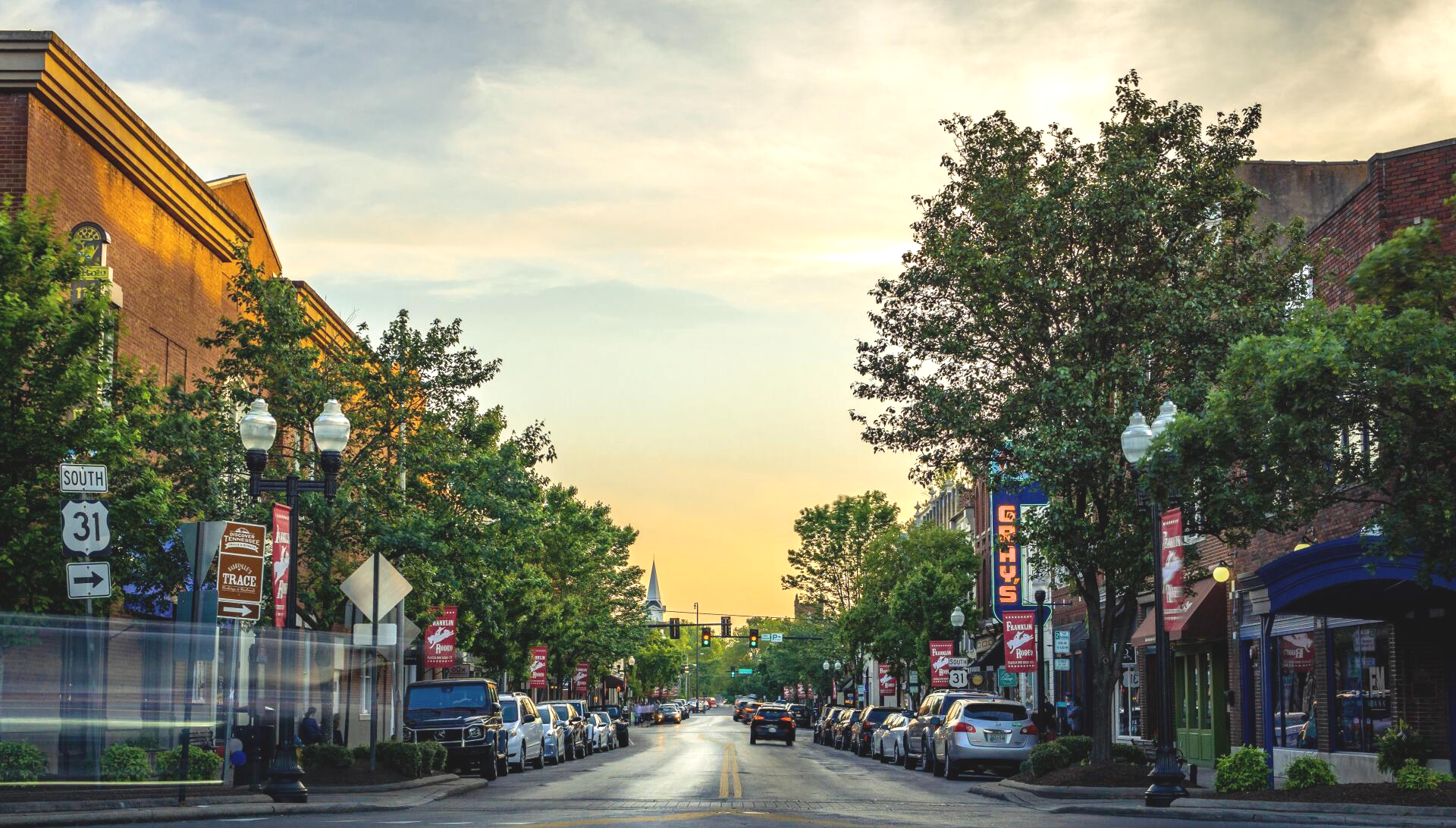 view of downtown Franklin, Tennessee