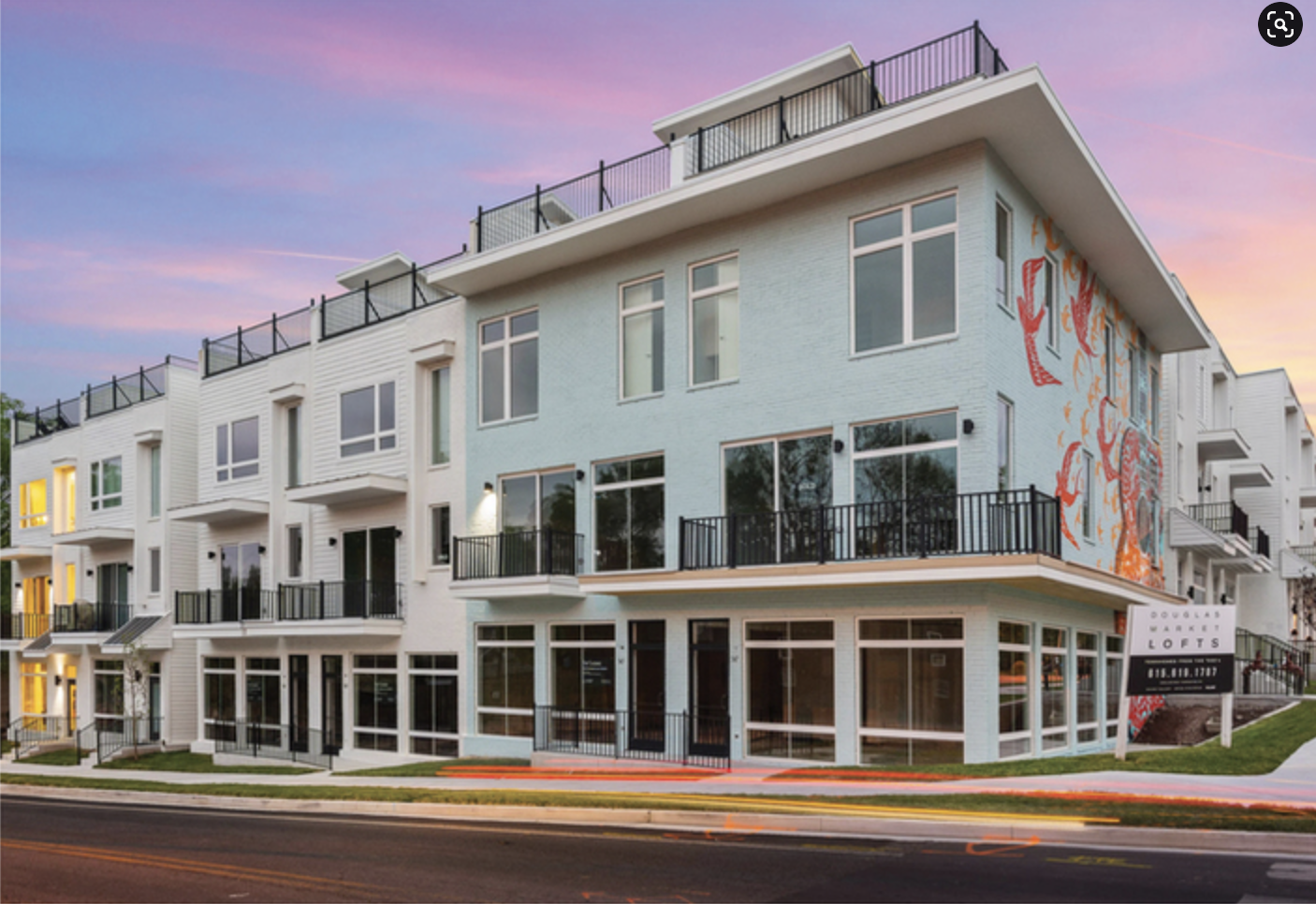 exterior model of Douglas Market Lofts residential development