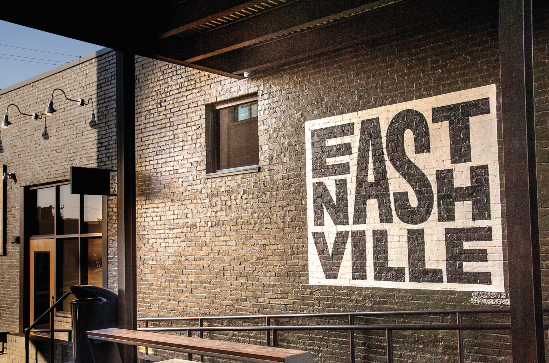 East Nashville mural on brick wall