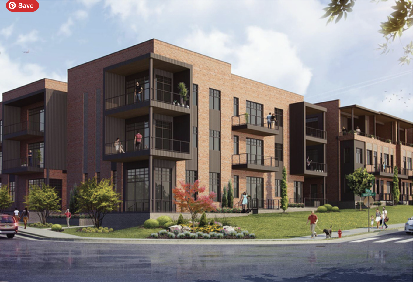 aerial view of East Greenway Park residential development in Nashville