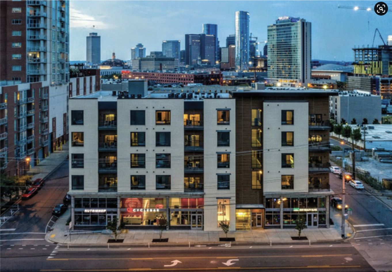 exterior model of The James residential development