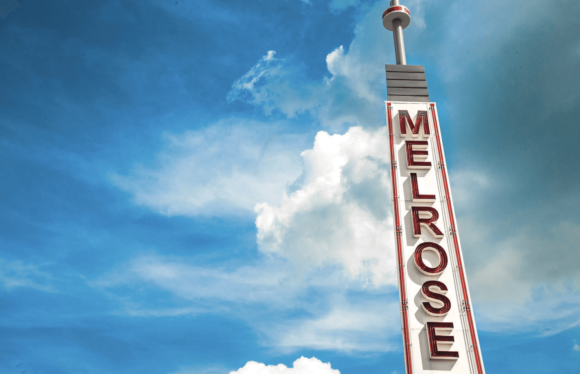 Melrose sign in Nashville's 8th Ave/Melrose neighborhood