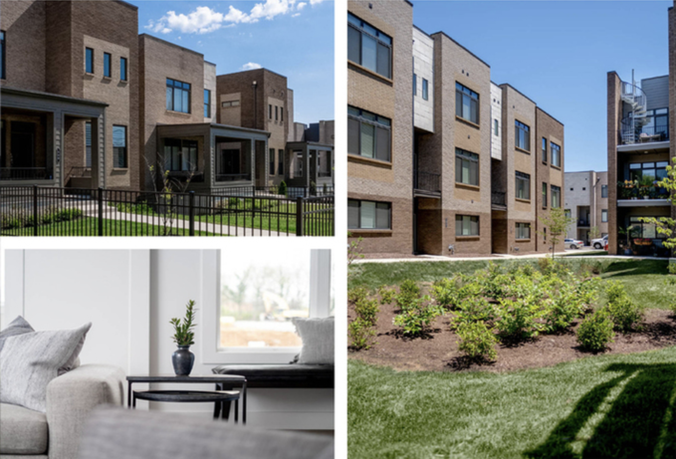 aerial view of The Residences at BroadWest residential development in Nashville