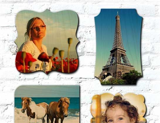 Collage of four photos: woman with flowers, Eiffel Tower, two horses, and a child’s face