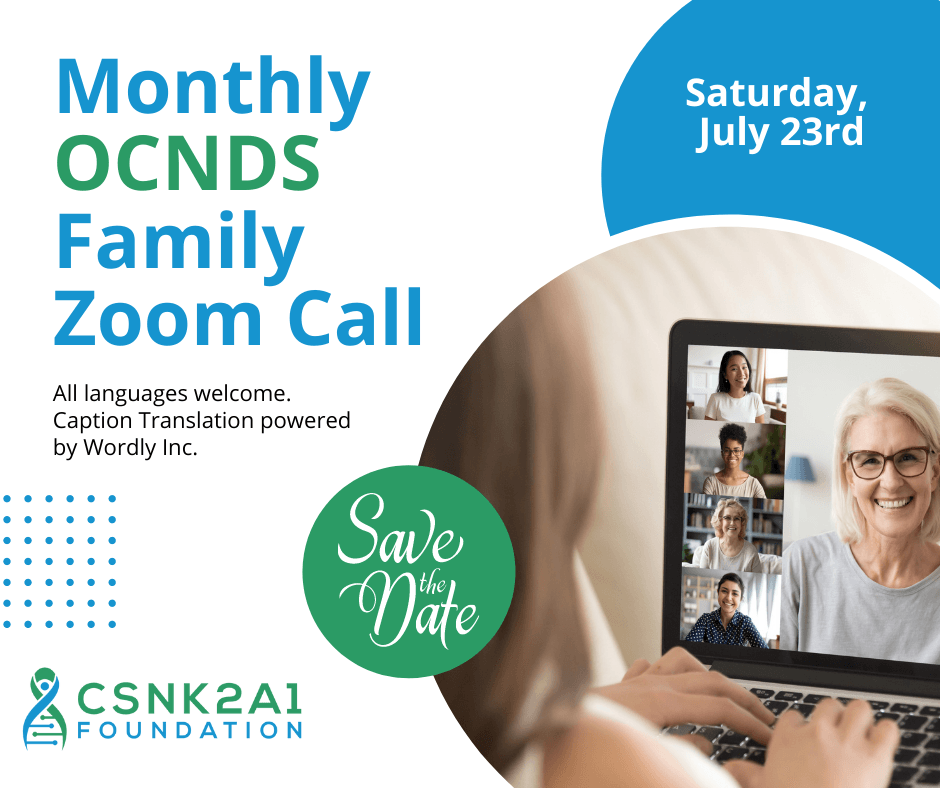 July OCNDS Family Zoom Call Save the Date July OCNDS Family Zoom Call Save the Date