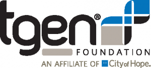 A logo for tgen foundation an affiliate of city of hope