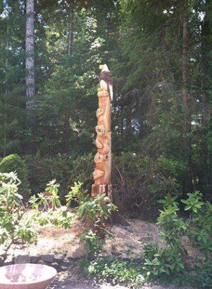 View Of Tall Carved Wood — Shelton, WA — Beko's Trees LLC & Wood Carving