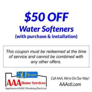 $50 Off Water Softeners in St. Louis Coupon
