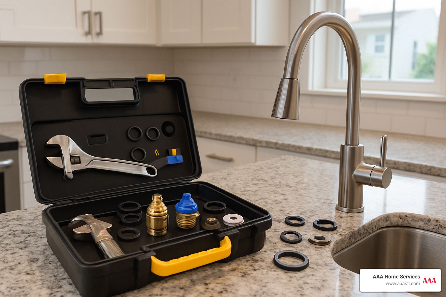 Leaky Faucet? Local Plumbers Ready to Help 25 toolbox and faucet parts - faucet repair near me