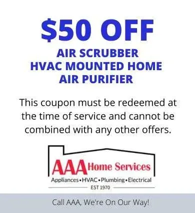 $25 off AAA Home Services repair services coupon with terms and logo
